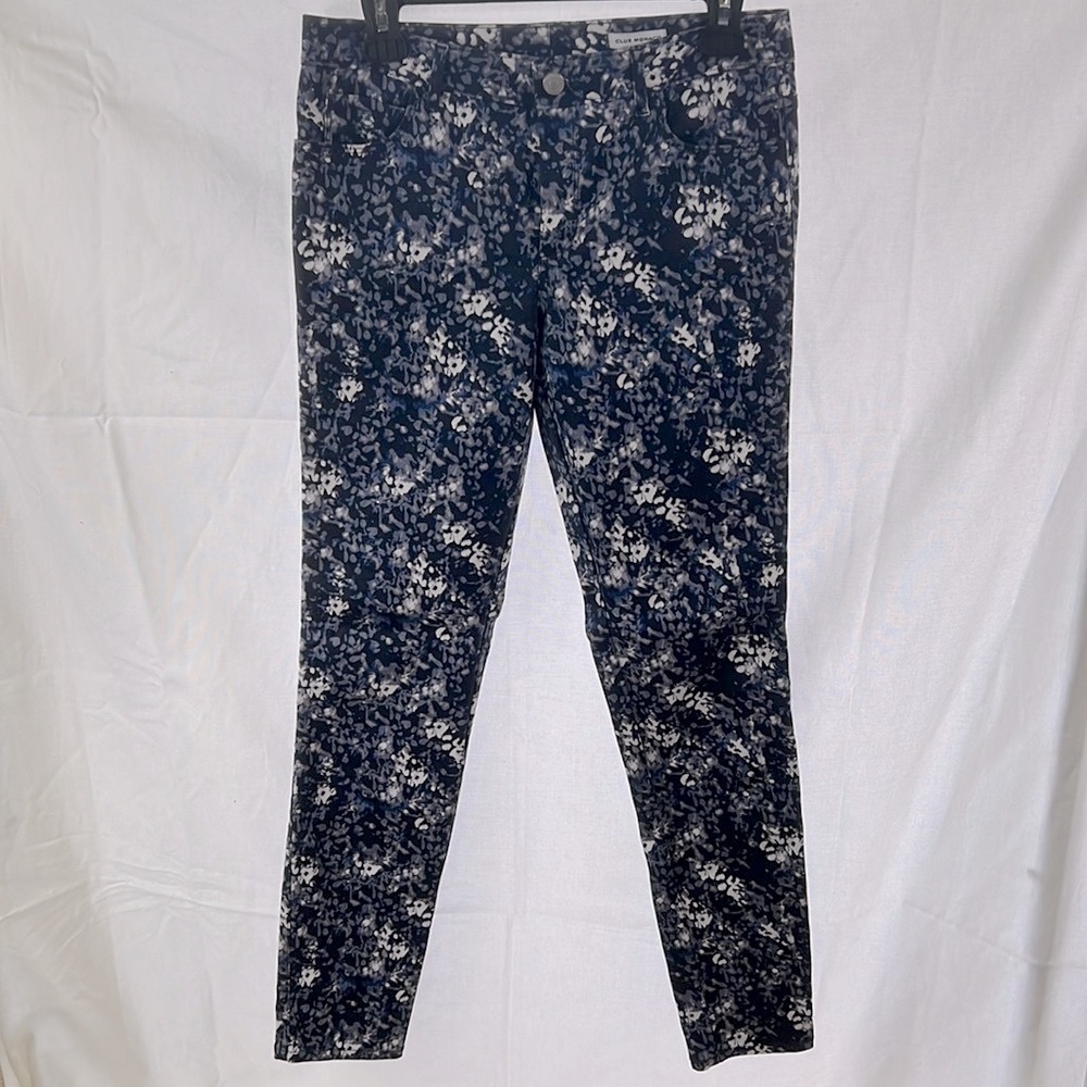 Club Mónaco pants flower print in blue and white size 4